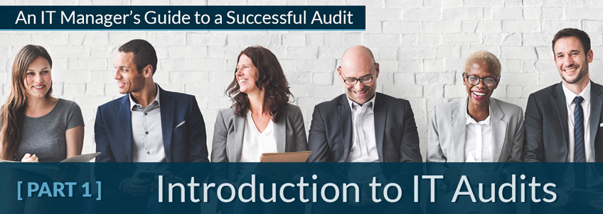 An Introduction to IT Audits Title Over Image of People