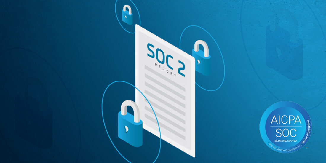 SOC 2 Report and Locks Graphic