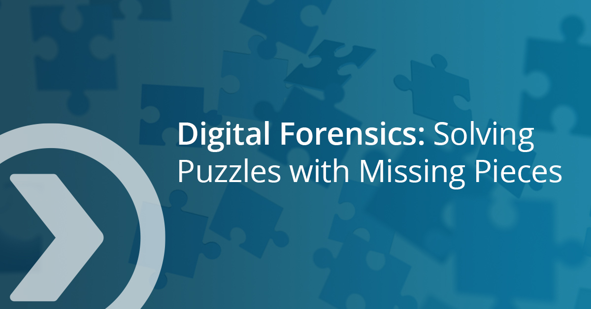 Digital Forensics Graphic with Puzzle Pieces
