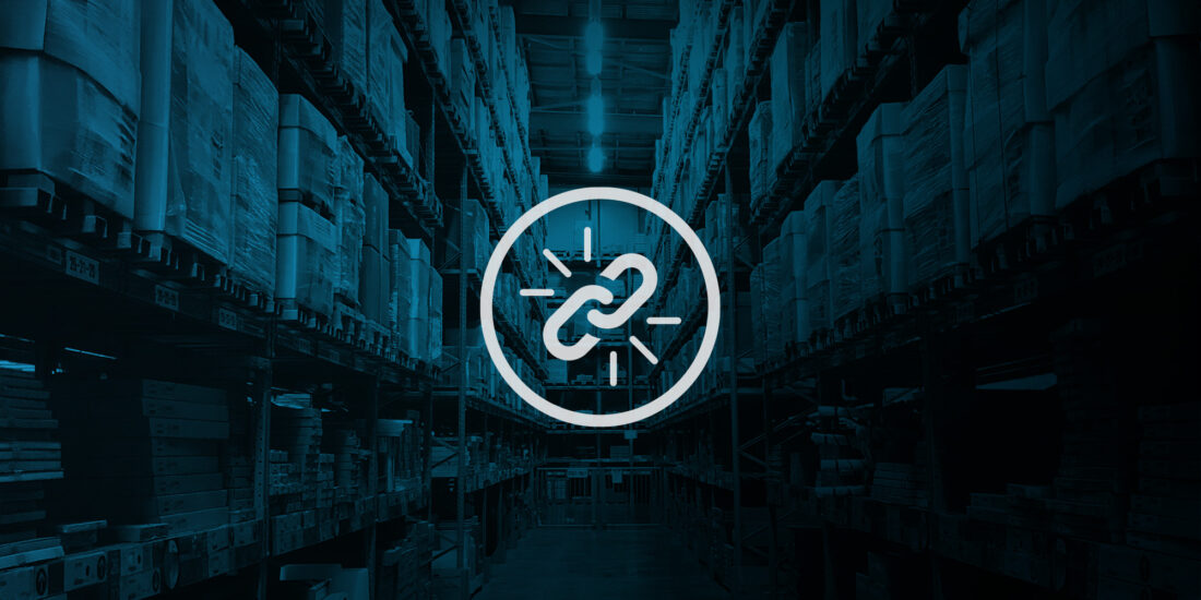 Photo of a Warehouse with a Link Icon