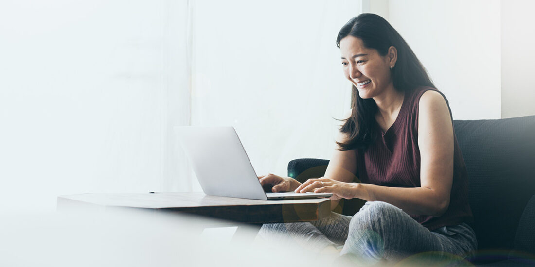 Woman Working on Laptop