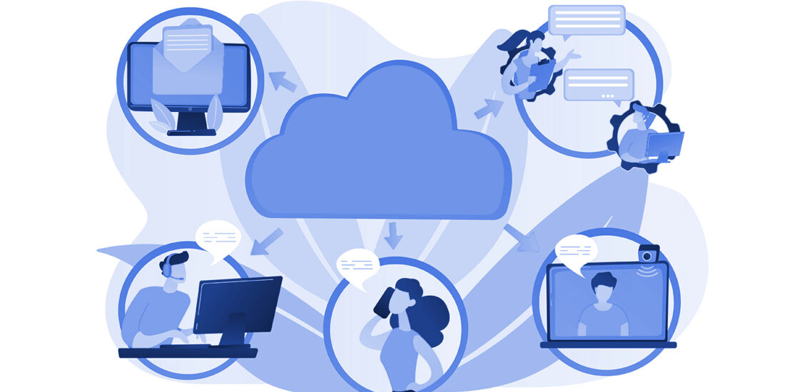 Unified communication concept vector illustration