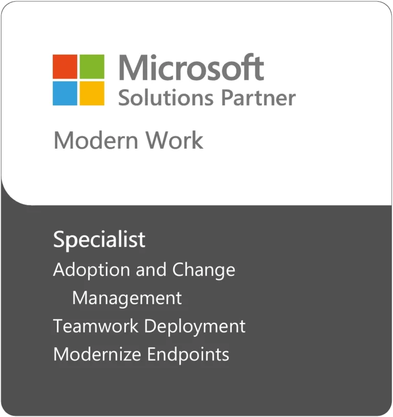 Microsoft Modern Work Designation Badge with Specializations
