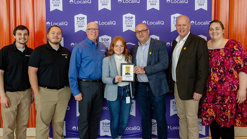 HBS Team Members with the 2024 Top Workplace award from the Milwaukee Journal Sentinel.