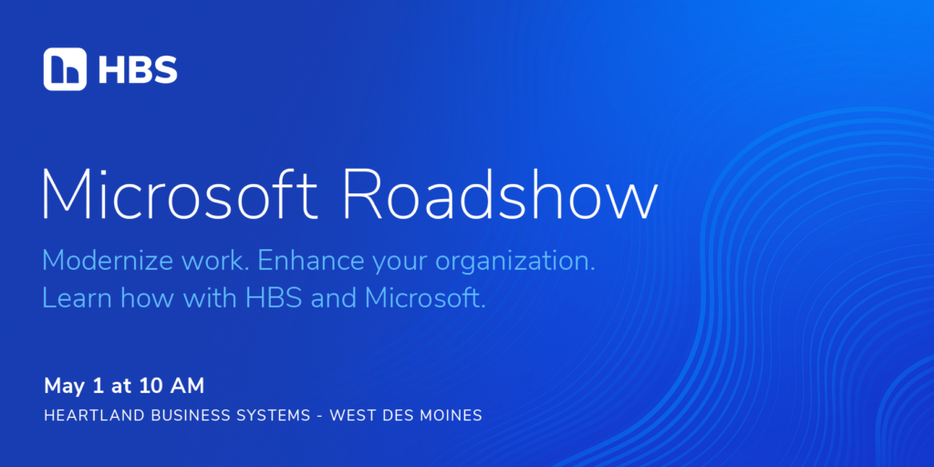 Des Moines Microsoft Roadshow Graphic