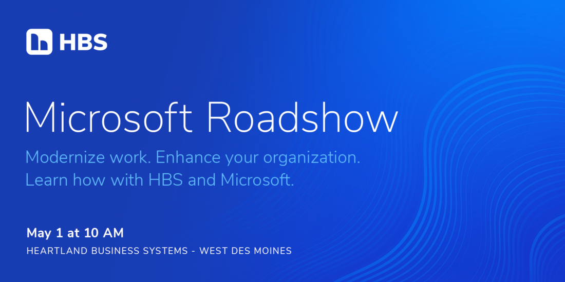 Des Moines Microsoft Roadshow Graphic