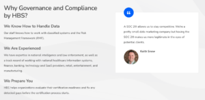 Governance and Compliance Screenshot