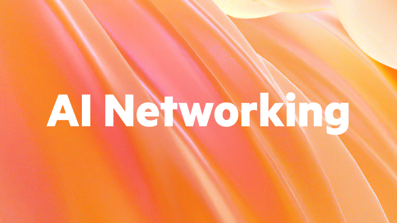 HPE Aruba Networking AI Image. Orange background