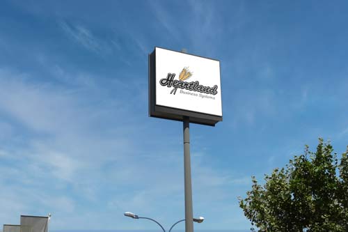 Heartland Business Systems Sign