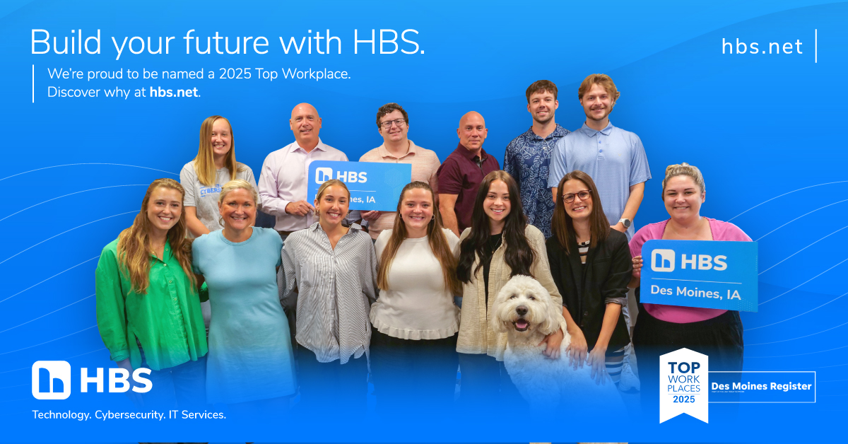 HBS Iowa 2025 Top Workplace Des Moines Register