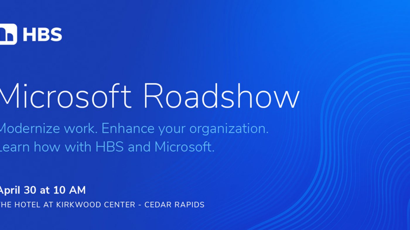 Cedar Rapids Microsoft Roadshow Graphic