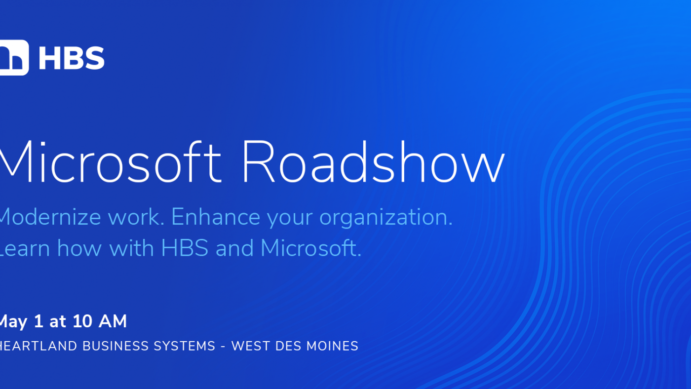 Des Moines Microsoft Roadshow Graphic