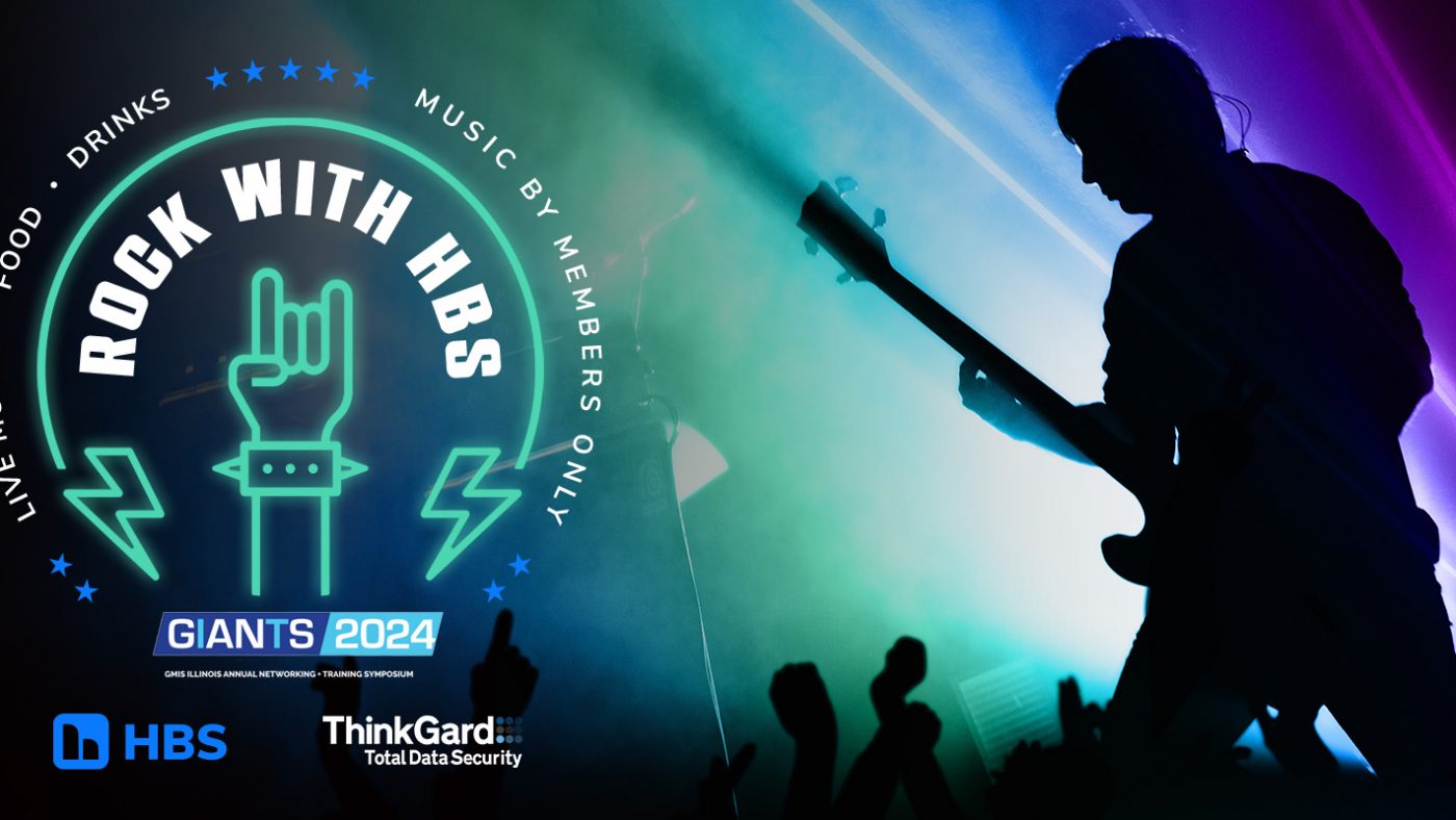 Rock with HBS at GIANTS Man Playing Guitar Graphic